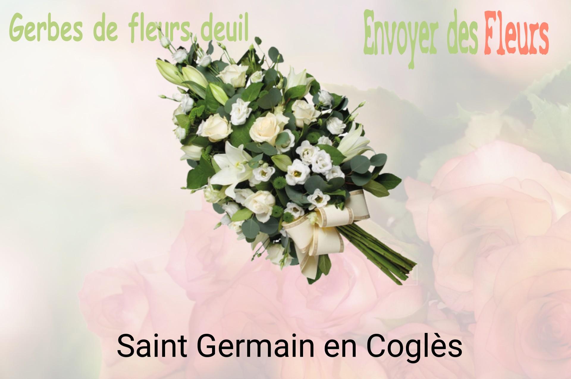 Gerbe de fleurs de deuil livrée à Saint-Germain-en-Coglès